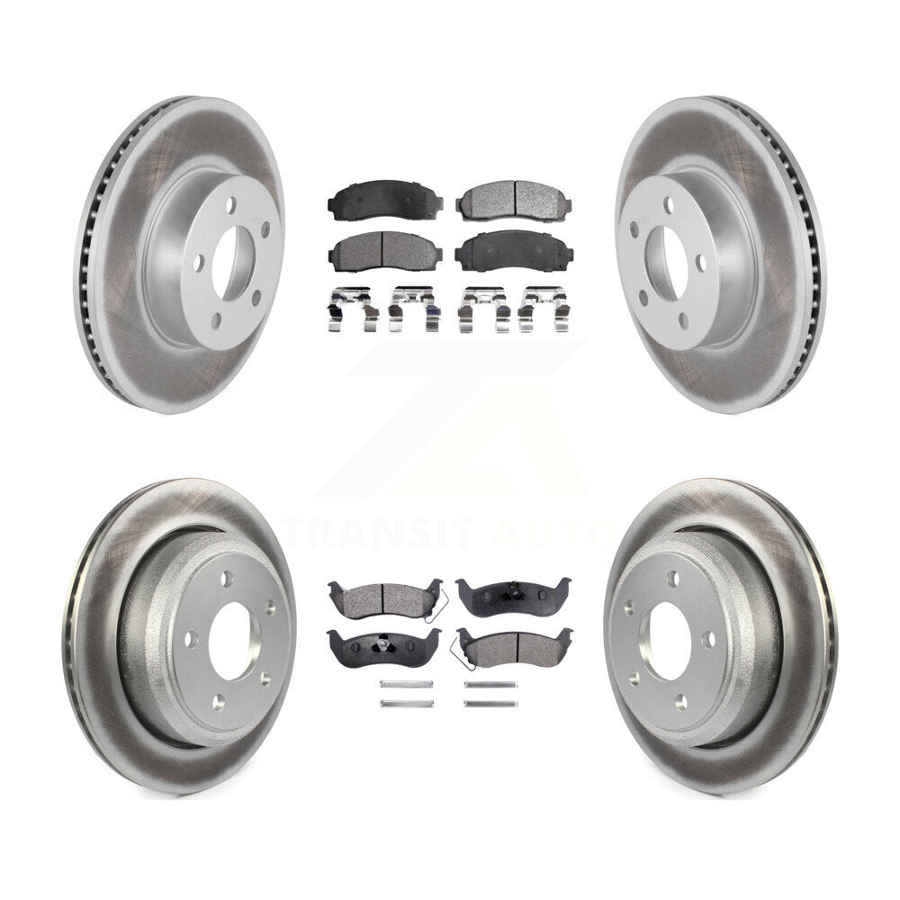 [Avant + Arrière] Kit de disque (revêtu) et plaquette (semi-métallique) de frein pour Ford Ranger Mazda B4000 KGF-100634