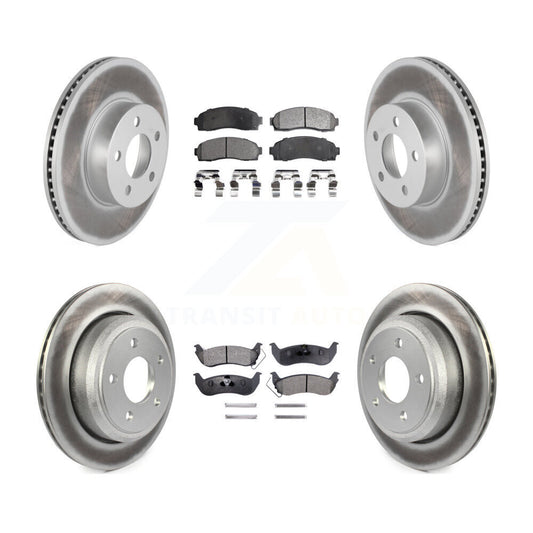 [Avant + Arrière] Kit de disque (revêtu) et plaquette (semi-métallique) de frein pour Ford Ranger Mazda B4000 KGF-100634