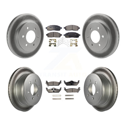 [Avant + Arrière] Kit de disque (revêtu) et plaquette (semi-métallique) de frein pour Ford F-150 Lincoln Mark LT 4WD KGF-100638