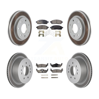 [Avant + Arrière] Kit de disque (revêtu) et plaquette (semi-métallique) de frein pour Ford F-150 Lincoln Mark LT 4WD KGF-100639