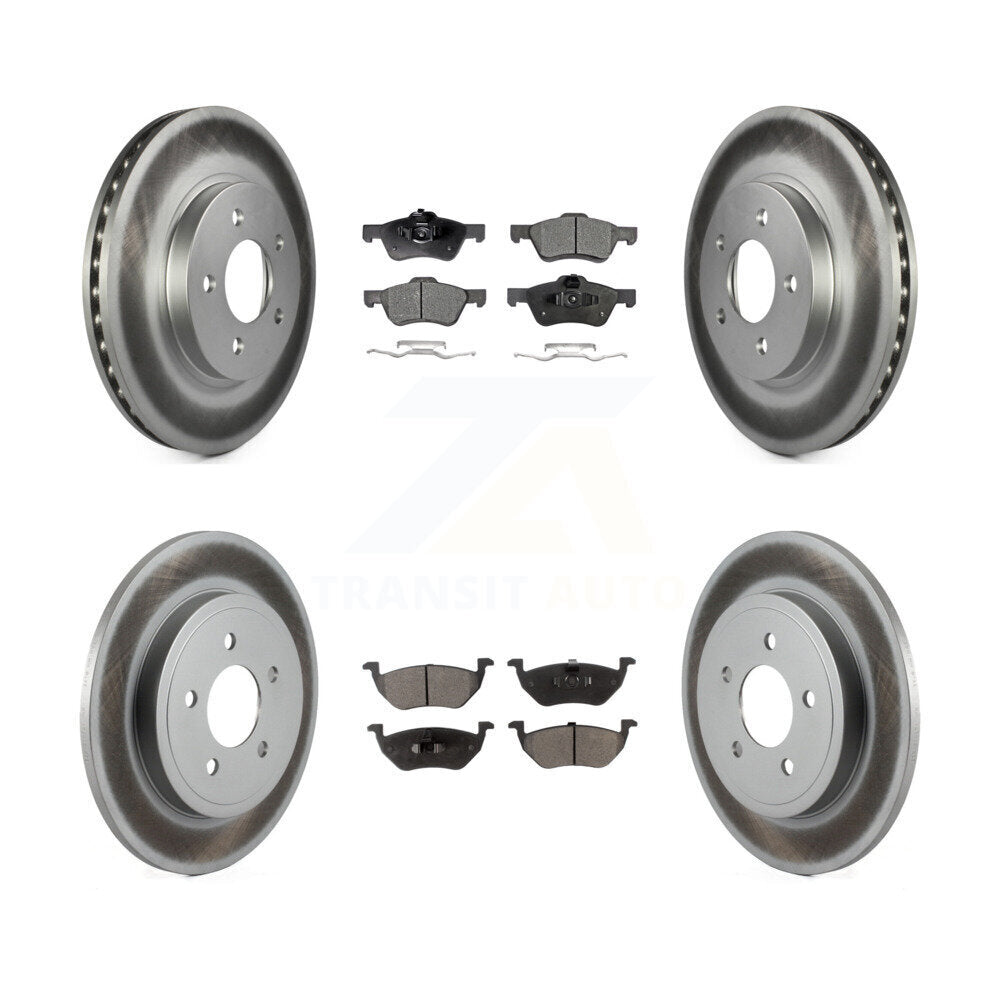 [Avant + Arrière] Kit de disque (revêtu) et plaquette (semi-métallique) de frein pour Ford Escape Mercury Mariner Mazda Tribute KGF-100641