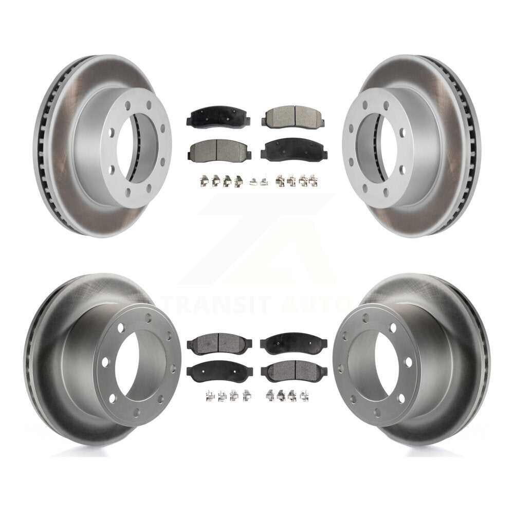 [Avant + Arrière] Kit de disque (revêtu) et plaquette (semi-métallique) de frein pour 2008-2009 Ford F-250 Super Duty 4WD KGF-100643