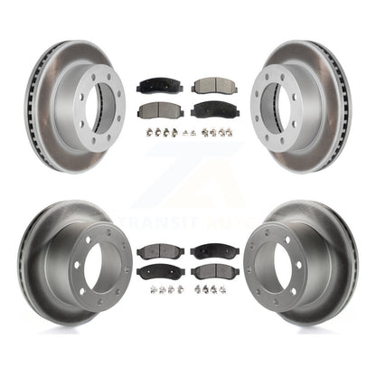 [Avant + Arrière] Kit de disque (revêtu) et plaquette (semi-métallique) de frein pour 2008-2009 Ford F-250 Super Duty 4WD KGF-100643