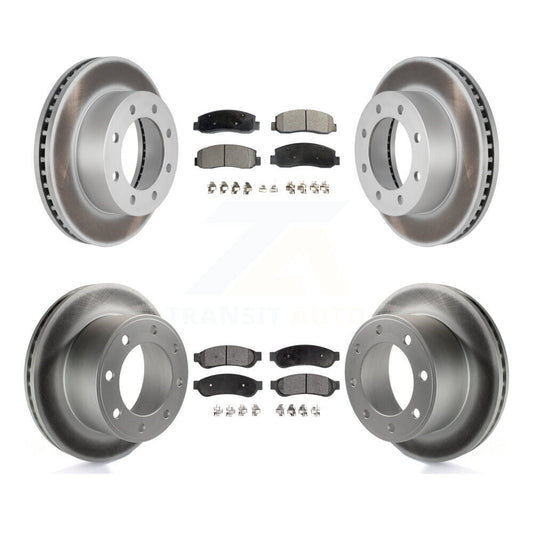 [Avant + Arrière] Kit de disque (revêtu) et plaquette (semi-métallique) de frein pour 2008-2009 Ford F-250 Super Duty 4WD KGF-100643