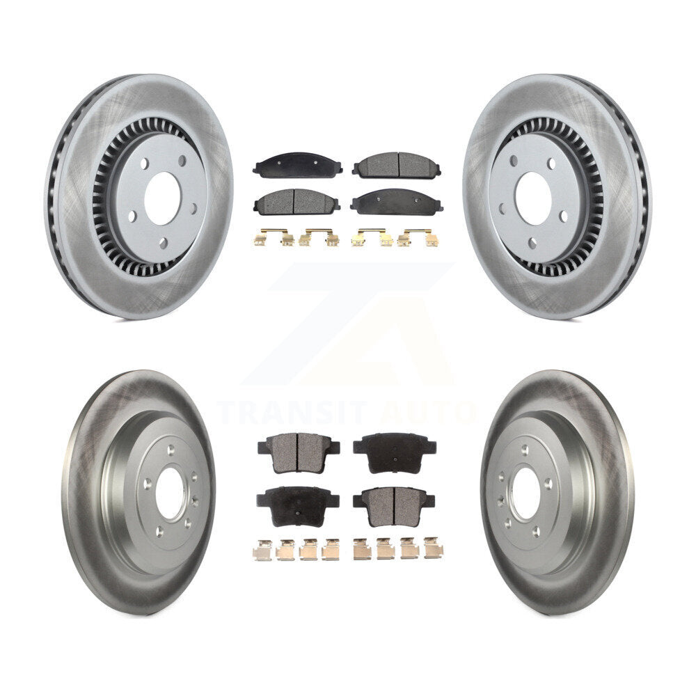 [Avant + Arrière] Kit de disque (revêtu) et plaquette (semi-métallique) de frein pour Ford Five Hundred Freestyle Taurus Mercury Montego X Sable KGF-100647