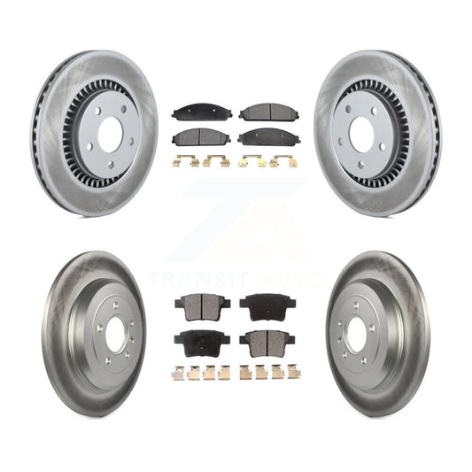 [Avant + Arrière] Kit de disque (revêtu) et plaquette (semi-métallique) de frein pour Ford Five Hundred Freestyle Taurus Mercury Montego X Sable KGF-100647