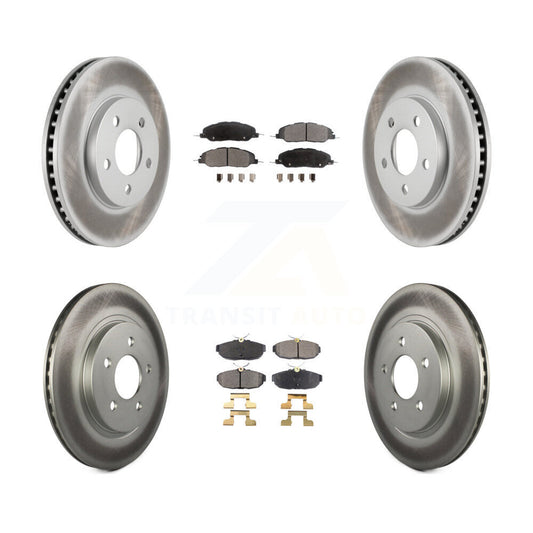 [Avant + Arrière] Kit de disque (revêtu) et plaquette (semi-métallique) de frein pour 2005-2010 Ford Mustang Base KGF-100651