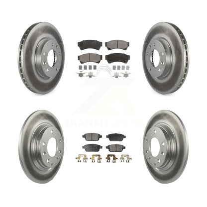 [Avant + Arrière] Kit de disque (revêtu) et plaquette (semi-métallique) de frein pour Ford Fusion Mazda 6 Lincoln MKZ Mercury Milan Zephyr KGF-100654