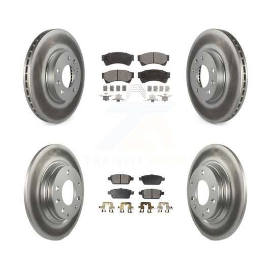 [Avant + Arrière] Kit de disque (revêtu) et plaquette (semi-métallique) de frein pour Ford Fusion Mazda 6 Lincoln MKZ Mercury Milan Zephyr KGF-100654