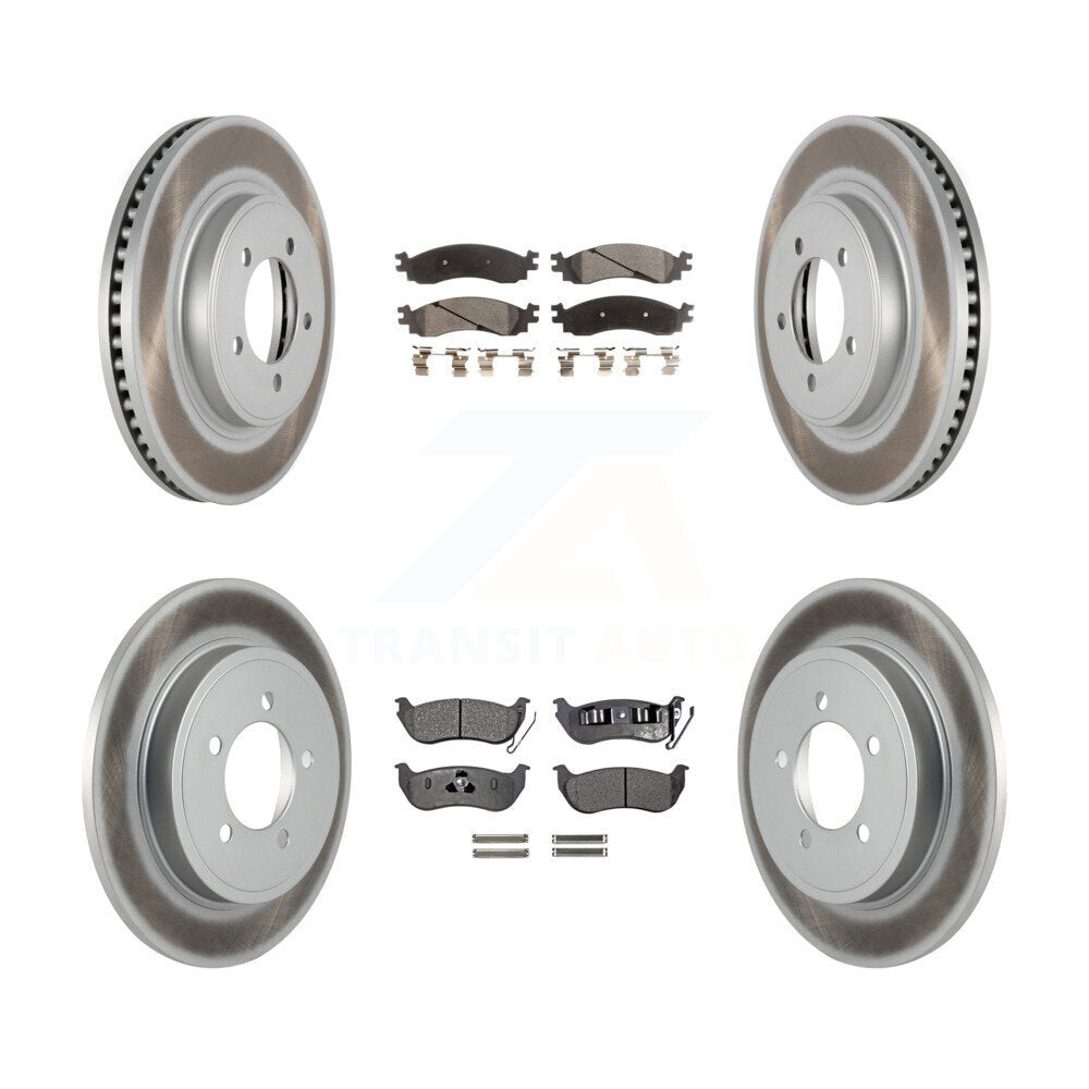 [Avant + Arrière] Kit de disque (revêtu) et plaquette (semi-métallique) de frein pour Ford Explorer Sport Trac Mercury Mountaineer KGF-100655