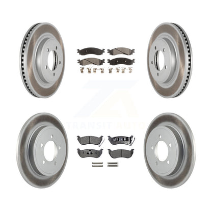 [Avant + Arrière] Kit de disque (revêtu) et plaquette (semi-métallique) de frein pour Ford Explorer Sport Trac Mercury Mountaineer KGF-100655