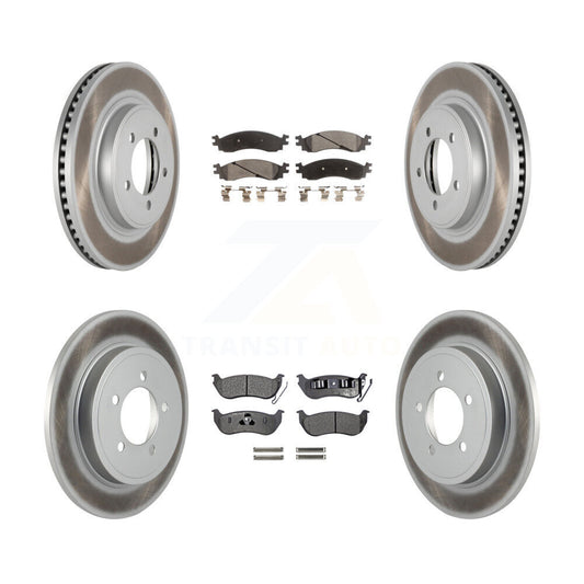 [Avant + Arrière] Kit de disque (revêtu) et plaquette (semi-métallique) de frein pour Ford Explorer Sport Trac Mercury Mountaineer KGF-100655