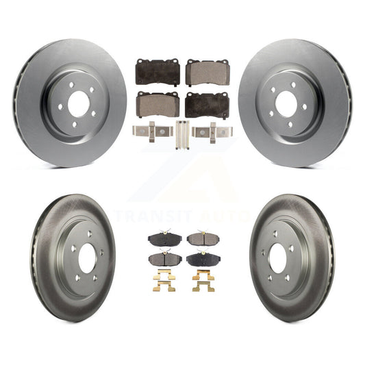 [Avant + Arrière] Kit de disque (revêtu) et plaquette (semi-métallique) de frein pour Ford Mustang KGF-100656