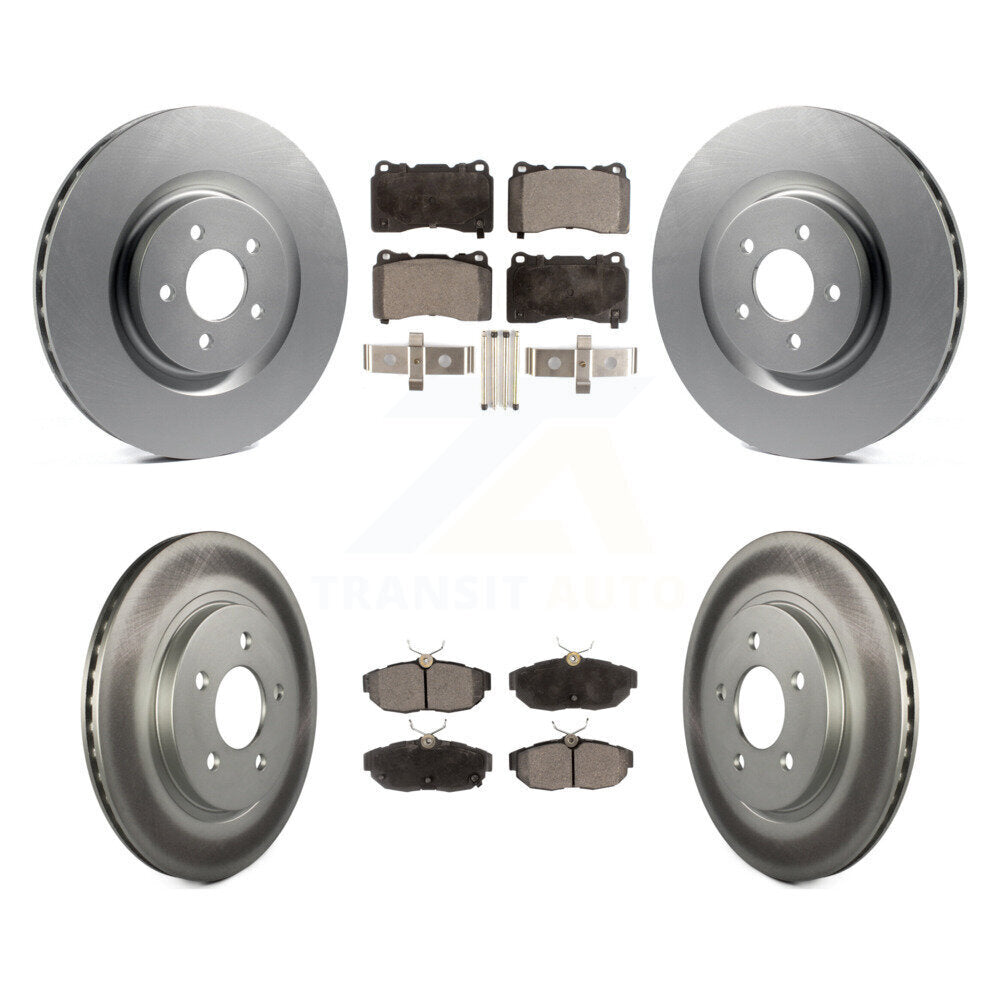 [Avant + Arrière] Kit de disque (revêtu) et plaquette (semi-métallique) de frein pour Ford Mustang KGF-100657