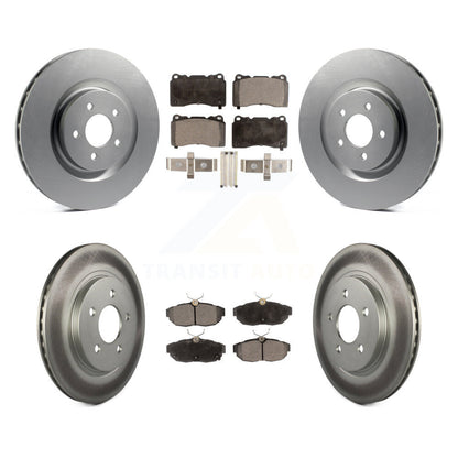 [Avant + Arrière] Kit de disque (revêtu) et plaquette (semi-métallique) de frein pour Ford Mustang KGF-100657