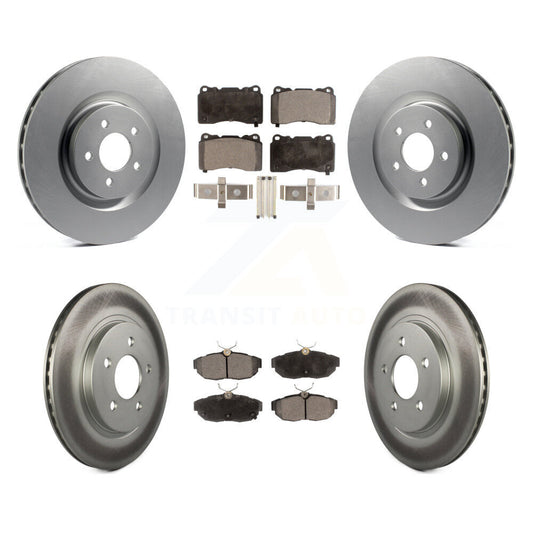 [Avant + Arrière] Kit de disque (revêtu) et plaquette (semi-métallique) de frein pour Ford Mustang KGF-100657
