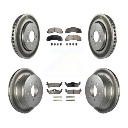 [Avant + Arrière] Kit de disque (revêtu) et plaquette (semi-métallique) de frein pour 2010-2011 Ford F-150 avec 6 Lug Wheels KGF-100659