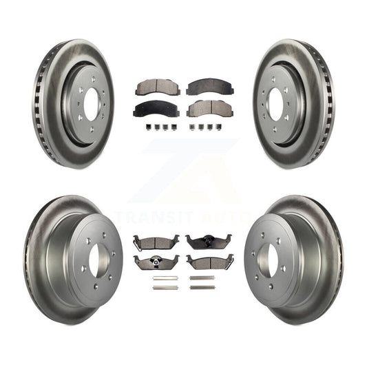 [Avant + Arrière] Kit de disque (revêtu) et plaquette (semi-métallique) de frein pour 2010-2011 Ford F-150 avec 6 Lug Wheels KGF-100659