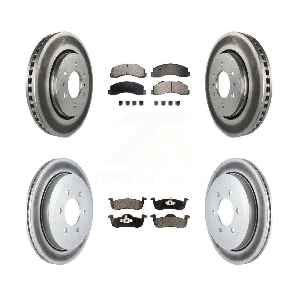 [Avant + Arrière] Kit de disque (revêtu) et plaquette (semi-métallique) de frein pour 2010-2017 Ford Expedition Lincoln Navigator KGF-100660