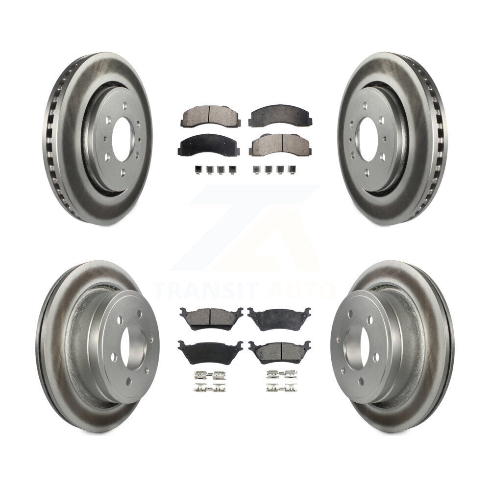 [Avant + Arrière] Kit de disque (revêtu) et plaquette (semi-métallique) de frein pour Ford F-150 KGF-100661