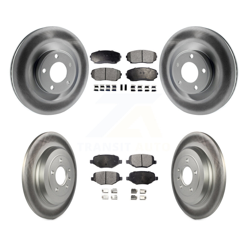 [Avant + Arrière] Kit de disque (revêtu) et plaquette (semi-métallique) de frein pour Ford Edge Lincoln MKX KGF-100663