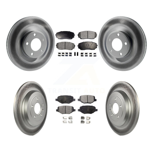 [Avant + Arrière] Kit de disque (revêtu) et plaquette (semi-métallique) de frein pour Ford Edge Lincoln MKX KGF-100663