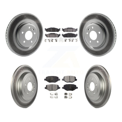 [Avant + Arrière] Kit de disque (revêtu) et plaquette (semi-métallique) de frein pour Ford Explorer Taurus Flex Lincoln MKT MKS KGF-100670