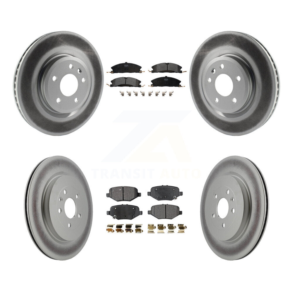 [Avant + Arrière] Kit de disque (revêtu) et plaquette (semi-métallique) de frein pour 2013 Ford Explorer Sport avec Heavy Duty Brakes KGF-100672