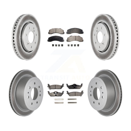 [Avant + Arrière] Kit de disque (revêtu) et plaquette (semi-métallique) de frein pour 2010-2011 Ford F-150 avec 7 Lug Wheels KGF-100673