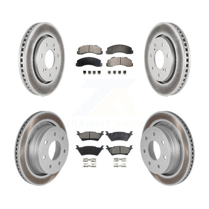 [Avant + Arrière] Kit de disque (revêtu) et plaquette (semi-métallique) de frein pour 2012-2014 Ford F-150 avec 7 Lug Wheels KGF-100674