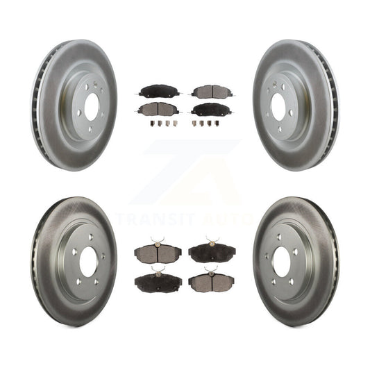 [Avant + Arrière] Kit de disque (revêtu) et plaquette (semi-métallique) de frein pour Ford Mustang KGF-100675