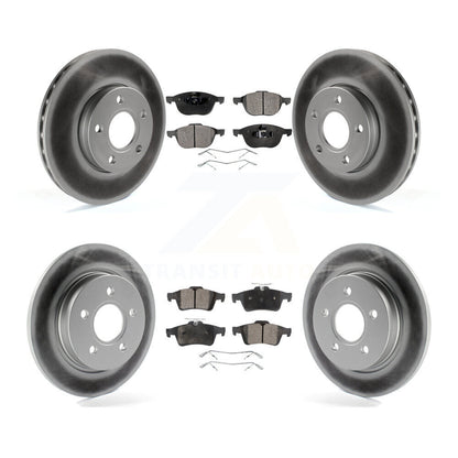 [Avant + Arrière] Kit de disque (revêtu) et plaquette (semi-métallique) de frein pour Ford Focus KGF-100676