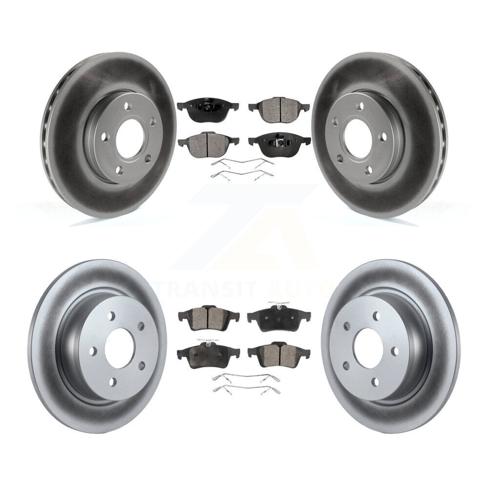 [Avant + Arrière] Kit de disque (revêtu) et plaquette (semi-métallique) de frein pour Ford C-Max KGF-100677