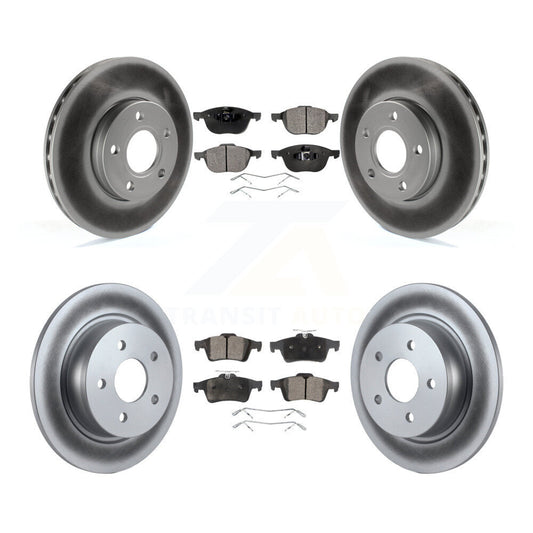 [Avant + Arrière] Kit de disque (revêtu) et plaquette (semi-métallique) de frein pour Ford C-Max KGF-100677