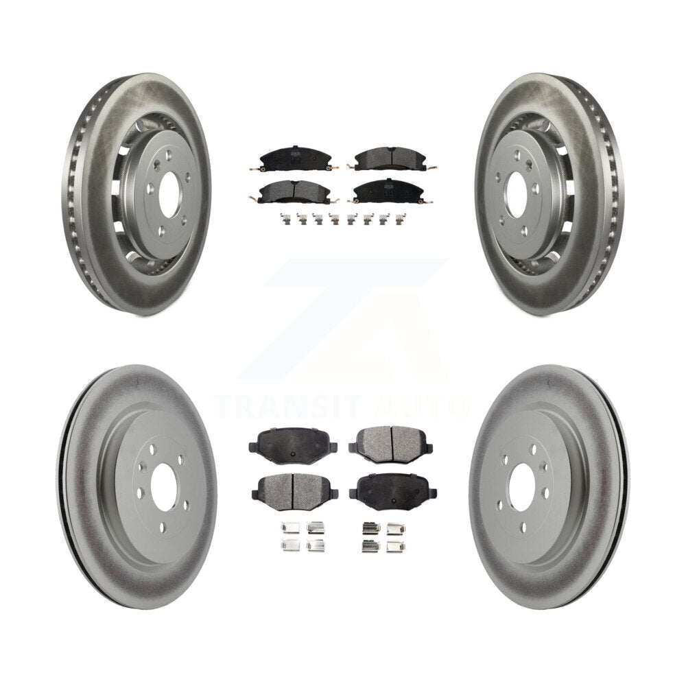 [Avant + Arrière] Kit de disque (revêtu) et plaquette (semi-métallique) de frein pour Ford Explorer Police Interceptor Utility Lincoln MKS Flex Taurus MKT KGF-100679