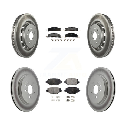 [Avant + Arrière] Kit de disque (revêtu) et plaquette (semi-métallique) de frein pour Ford Explorer Police Interceptor Utility Lincoln MKS Flex Taurus MKT KGF-100679