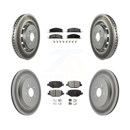 [Avant + Arrière] Kit de disque (revêtu) et plaquette (semi-métallique) de frein pour Ford Explorer Police Interceptor Utility Lincoln MKS Flex Taurus MKT KGF-100679