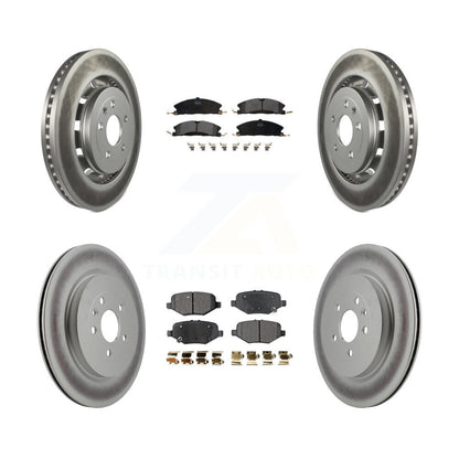 [Avant + Arrière] Kit de disque (revêtu) et plaquette (semi-métallique) de frein pour Ford Explorer Taurus Flex Police Interceptor Sedan Lincoln MKS Special Service KGF-100680