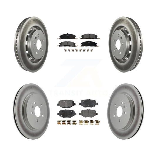 [Avant + Arrière] Kit de disque (revêtu) et plaquette (semi-métallique) de frein pour Ford Explorer Taurus Flex Police Interceptor Sedan Lincoln MKS Special Service KGF-100680