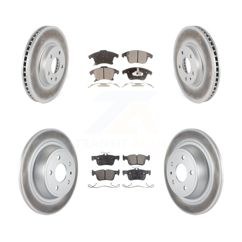 [Avant + Arrière] Kit de disque (revêtu) et plaquette (semi-métallique) de frein pour Ford Fusion Lincoln MKZ KGF-100681