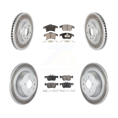 [Avant + Arrière] Kit de disque (revêtu) et plaquette (semi-métallique) de frein pour Ford Fusion Lincoln MKZ KGF-100681