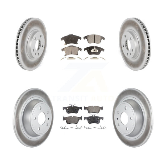 [Avant + Arrière] Kit de disque (revêtu) et plaquette (semi-métallique) de frein pour Ford Fusion Lincoln MKZ KGF-100681