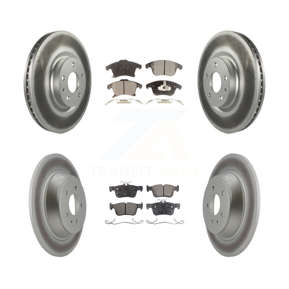 [Avant + Arrière] Kit de disque (revêtu) et plaquette (semi-métallique) de frein pour Ford Fusion Lincoln MKZ KGF-100682