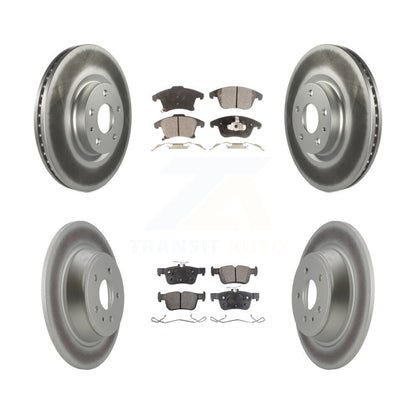[Avant + Arrière] Kit de disque (revêtu) et plaquette (semi-métallique) de frein pour Ford Fusion Lincoln MKZ KGF-100682