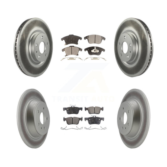 [Avant + Arrière] Kit de disque (revêtu) et plaquette (semi-métallique) de frein pour Ford Fusion Lincoln MKZ KGF-100682