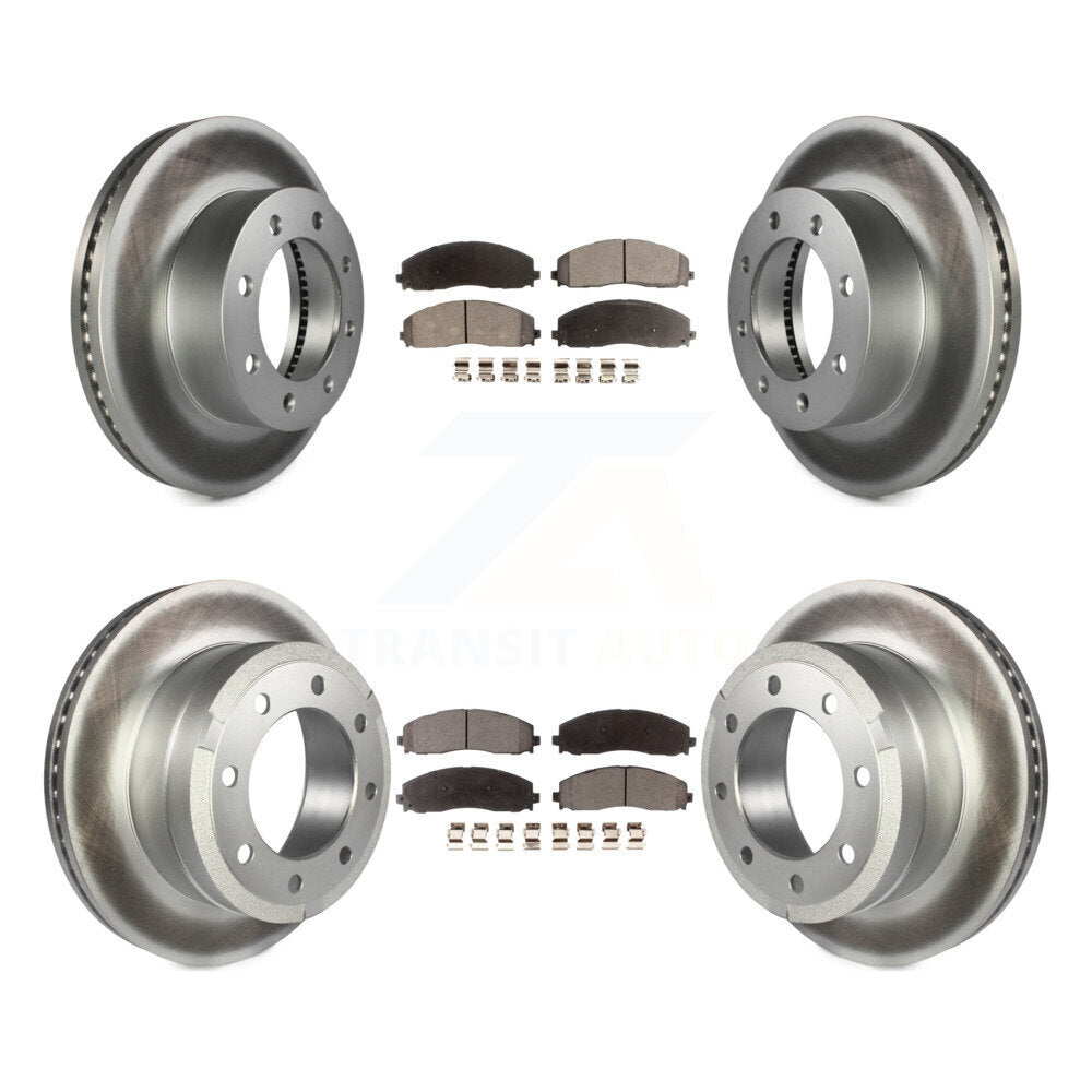 [Avant + Arrière] Kit de disque (revêtu) et plaquette (semi-métallique) de frein pour Ford F-250 Super Duty F-350 4WD KGF-100684