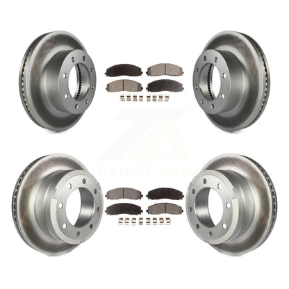[Avant + Arrière] Kit de disque (revêtu) et plaquette (semi-métallique) de frein pour Ford F-250 Super Duty F-350 4WD KGF-100684