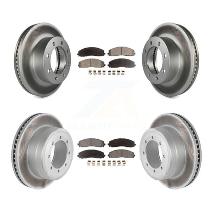 [Avant + Arrière] Kit de disque (revêtu) et plaquette (semi-métallique) de frein pour Ford F-250 Super Duty F-350 F-450 KGF-100685