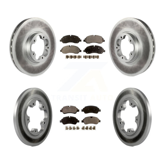 [Avant + Arrière] Kit de disque (revêtu) et plaquette (semi-métallique) de frein pour Ford Transit-250 Transit-350 Transit-150 avec 5 Lug Wheels KGF-100686
