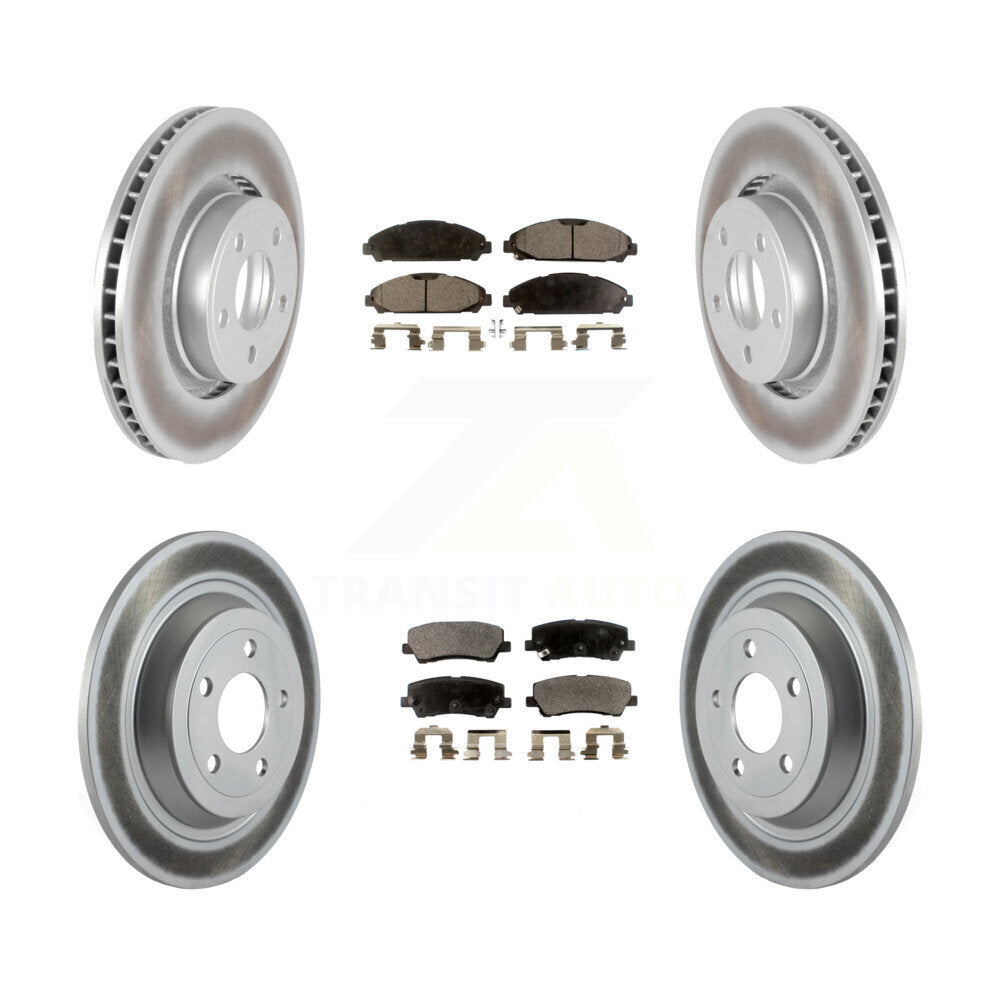 [Avant + Arrière] Kit de disque (revêtu) et plaquette (semi-métallique) de frein pour Ford Mustang KGF-100687